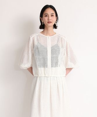 ＜7-IDconcept.(Women)＞レースギャザーブラウス（７０４２１４４０７１）
