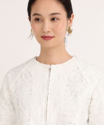 《大きいサイズ》レースブルゾン（７０４２１４４８１９）