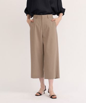 《大きいサイズ》リネン混ワイドクロップドパンツ（７０４２１６１８３０）