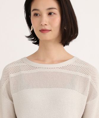 《大きいサイズ》透かし柄ニット（７０４２１７０８１１）
