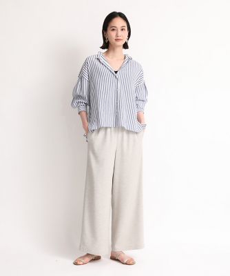 クロップドストライプシャツ（７０４２１８１０６５）