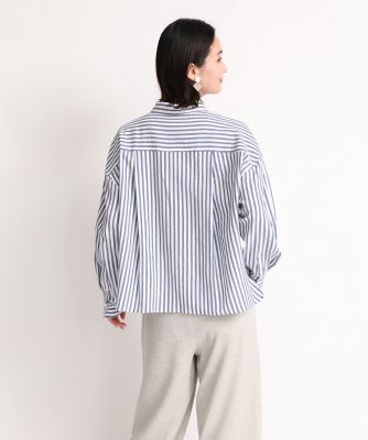 クロップドストライプシャツ（７０４２１８１０６５）