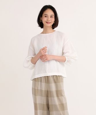 ＜7-IDconcept.(Women)＞バルーンスリーブリネンブラウス（７０４２１８２０４１）