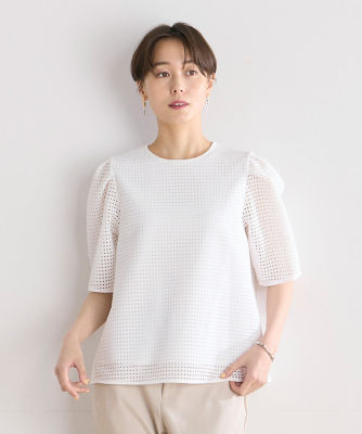 ＜7-IDconcept.(Women)＞ラッセルレースブラウス（７０４２１８２０５６）