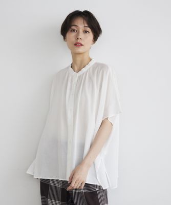 ＜7-IDconcept.(Women)＞ポンチョ風バンドカラーブラウス（７０４２１８２０６０）