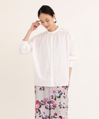＜7-IDconcept.(Women)＞《大きいサイズ》バンドカラーブラウス（７０４２１８２８０８）