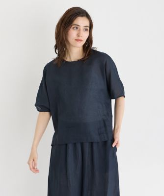 《大きいサイズ》リネンコクーンブラウス（７０４２１８２８４３）