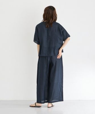 《大きいサイズ》リネンコクーンブラウス（７０４２１８２８４３）