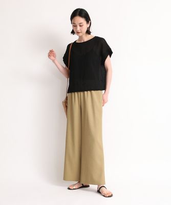《大きいサイズ》シアーサッカーＴブラウス　（７０４２１８２８６１）
