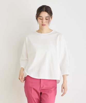 ＜7-IDconcept.(Women)＞スーピマコットンドルマンスリーブカットソー（７０４２１９０００３）