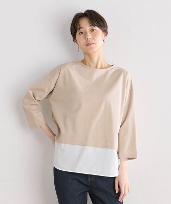 ＜7-IDconcept.(Women)＞ドッキングカットソー（７０４２１９０００６）