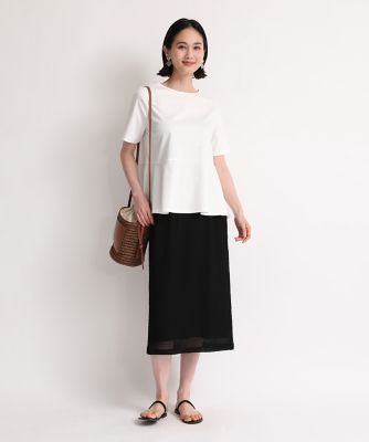ペプラムカットソー《ＳＵＰＥＲ　ＣＯＯＬ　ＴＯＵＣＨ　ＣＯＴＴＯＮ》（７０４２１９００１３）