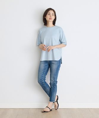 ラウンドヘムＴシャツ《ＳＵＰＥＲ　ＣＯＯＬ　ＴＯＵＣＨ　ＣＯＴＴＯＮ》（７０４２１９００２６）