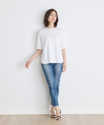 ラウンドヘムＴシャツ《ＳＵＰＥＲ　ＣＯＯＬ　ＴＯＵＣＨ　ＣＯＴＴＯＮ》（７０４２１９００２６）