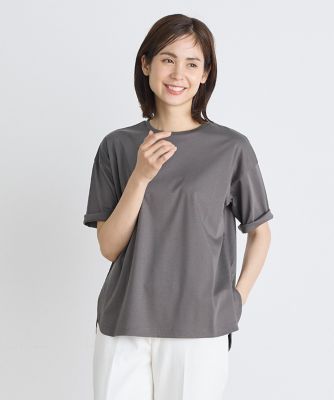 ラウンドヘムＴシャツ《ＳＵＰＥＲ　ＣＯＯＬ　ＴＯＵＣＨ　ＣＯＴＴＯＮ》（７０４２１９００２６）