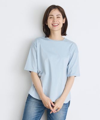 ラウンドヘムＴシャツ《ＳＵＰＥＲ　ＣＯＯＬ　ＴＯＵＣＨ　ＣＯＴＴＯＮ》（７０４２１９００２６）