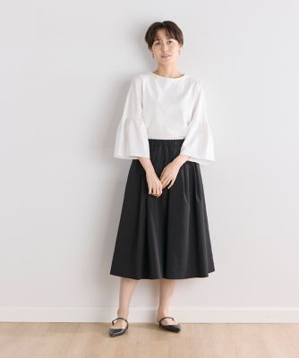 《大きいサイズ》スーピマコットンギャザースリーブカットソー（７０４２１９０８０８）