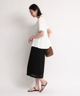 《大きいサイズ》ペプラムカットソー《ＳＵＰＥＲ　ＣＯＯＬ　ＴＯＵＣＨ　ＣＯＴＴＯＮ》（７０４２１９０８１３）