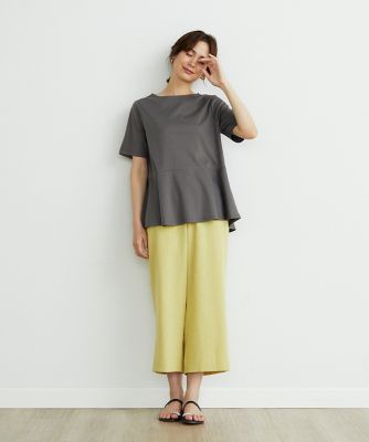 《大きいサイズ》ペプラムカットソー《ＳＵＰＥＲ　ＣＯＯＬ　ＴＯＵＣＨ　ＣＯＴＴＯＮ》（７０４２１９０８１３）