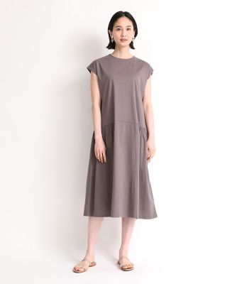 《大きいサイズ》ギャザーワンピース《ＳＵＰＥＲ　ＣＯＯＬ　ＴＯＵＣＨ　ＣＯＴＴＯＮ》（７０４２１９２８１４）