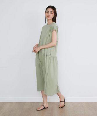 《大きいサイズ》ギャザーワンピース《ＳＵＰＥＲ　ＣＯＯＬ　ＴＯＵＣＨ　ＣＯＴＴＯＮ》（７０４２１９２８１４）