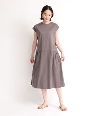 《大きいサイズ》ギャザーワンピース《ＳＵＰＥＲ　ＣＯＯＬ　ＴＯＵＣＨ　ＣＯＴＴＯＮ》（７０４２１９２８１４）