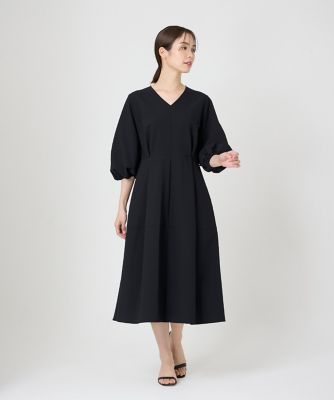 《大きいサイズ》Ｖネックコクーンワンピース（７０４３１２１８１６）