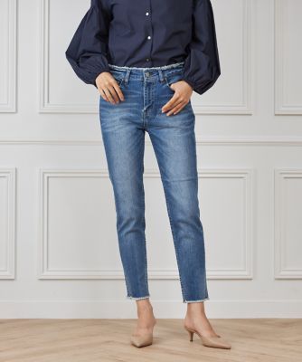 Ｈ．ＳＡＬＴ　Ｅａｓｙ　ミッドライズテーパードイージーデニム《Ｈｅａｌｔｈｙ　ＤＥＮＩＭ》（７０４３１６１００１）