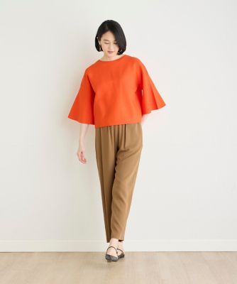 《大きいサイズ》ドロストストレートパンツ（７０４３１６１８２８）