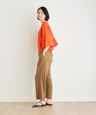 《大きいサイズ》ドロストストレートパンツ（７０４３１６１８２８）