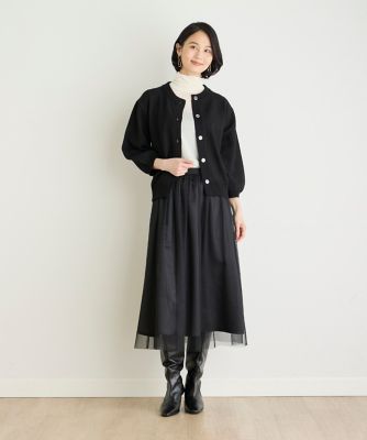 《大きいサイズ》ボリュームスリーブカーディガン（７０４３１７８８１２）