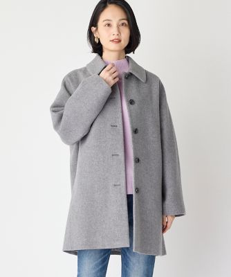 ＜7-IDconcept.(Women)＞ステンカラーコート《Ｓｕｐｅｒ１１０’ｓ　Ｗｏｏｌ》（７０４４１１１００５）