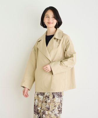 《大きいサイズ》ドロップショルダーハーフコート（７０４４１１４８２７）