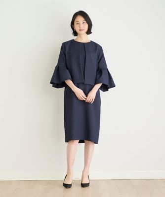 大きいサイズ》フクレジャカードフレアスリーブジャケット