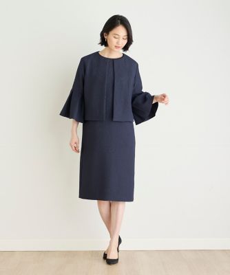 大きいサイズ》フクレジャカードフレアスリーブジャケット