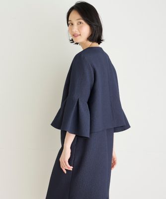 大きいサイズ》フクレジャカードフレアスリーブジャケット