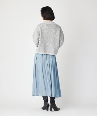 タックギャザーサテンスカート（７０４４１５２０４４）