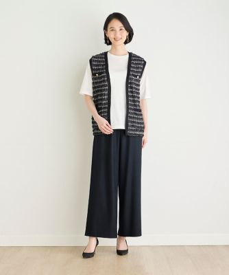 圧縮ウールストレートワイドパンツ（７０４４１６１００９）