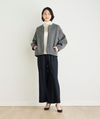 圧縮ウールストレートワイドパンツ（７０４４１６１００９）