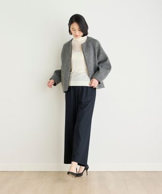 圧縮ウールストレートワイドパンツ（７０４４１６１００９）