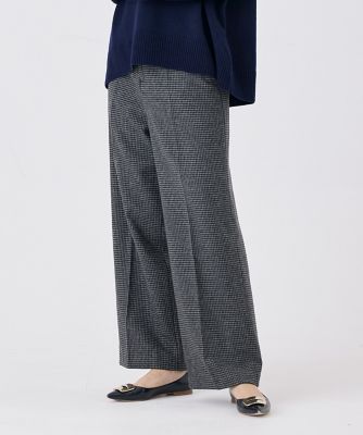 ＜7-IDconcept.(Women)＞《大きいサイズ》千鳥チェックストレートパンツ（７０４４１６１８５１）