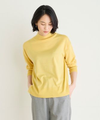 【SALE】7-IDconcept.(Women)/セブンアイディコンセプト 《大きいサイズ》エクストラファインウールハイネックニット(7044170804) イエロー トップス【三越伊勢丹/公式】
