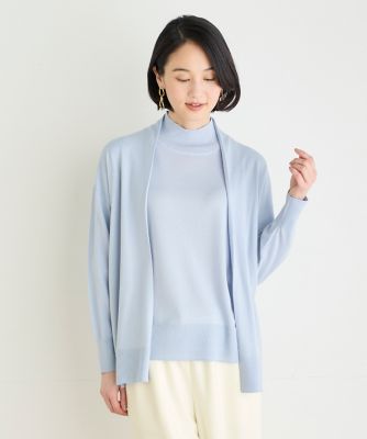 《大きいサイズ》エクストラファインウールロングカーディガン（７０４４１７８８０５）