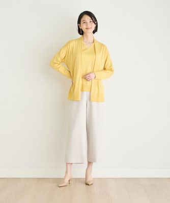 《大きいサイズ》エクストラファインウールロングカーディガン（７０４４１７８８０５）