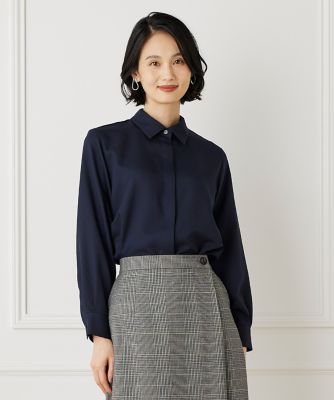 7-IDconcept.(Women)/セブンアイディコンセプト 《大きいサイズ》シャツカラーブラウス(7044181849) 60コン トップス【三越伊勢丹/公式】