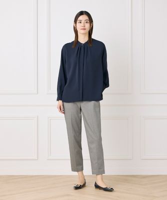 最安値に挑戦！ スタンドカラーブラウス（7044182041） 7-IDconcept | トップス