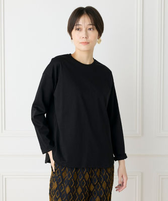 ＜7-IDconcept.(Women)＞《大きいサイズ》スーピマコットンロングＴシャツ（７０４４１９０８０５）