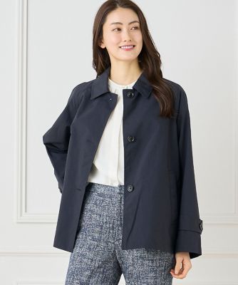 《大きいサイズ》　ナイロンタッサーミドル丈ステンカラーコート　（７０５１１１４８１６）