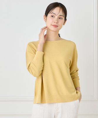 【SALE】7-IDconcept.(Women)/セブンアイディコンセプト 《大きいサイズ》 ホールガーメントボートネックニット《Cuoo PLUS》(7051170804) 72カラシ トップス【三越伊勢丹/公式】