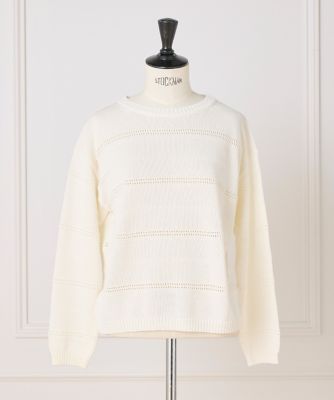 ＜7-IDconcept.(Women)＞《大きいサイズ》ボートネックニット（７０５１１７０８０８）